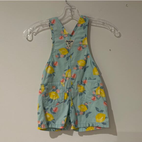 OshKosh B'gosh Lemon Print Overalls - Toddler Girl 2T - Picture 4 of 6
